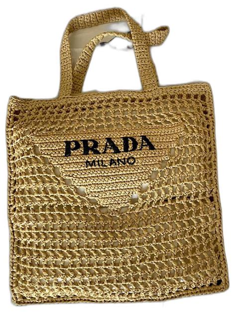 prada wicker tote|prada straw tote.